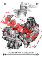 Image - Stock Art - Grayscale - Stock Illustration - Orc - warrior - War - Fantasy