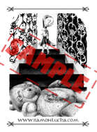 Image - Stock Art - Grayscale - Stock Illustration - Possessed girl - horror - tale