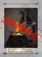 Image- Stock Art- Stock Illustration- Tale - evil - diabolic - writer - demon
