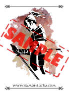 Image - Stock Art - Grayscale - Stock Illustration - rpg - Samurai - Warrior - watercolor - japanese