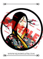 Image - Stock Art - Grayscale - Stock Illustration - rpg - Girl - Japanese - Samurai - Beautiful