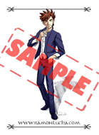 Image - Stock Art - Grayscale - Stock Illustration - rpg - Manga - Character - Boy - student