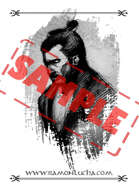 Image - Stock Art - Grayscale - Stock Illustration - rpg - Manga - Character - Samurai - Warrior - Japanese