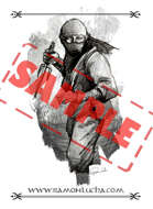 Image - Stock Art - Grayscale - Stock Illustration - rpg - Manga - Character - Samurai - Warrior - Ninja