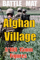 BATTLE MAT 3 ; Afghan Village Green Zone for 15mm - 1/100