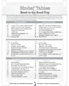 BinderTable: Bend in the Road Trip - travel encounters and NPCs