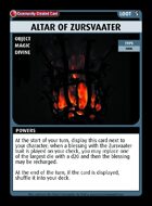 Altar Of Zursvaater - Custom Card