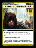 A Homeless Man Begging - Custom Card