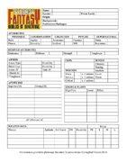 Synergy Fantasy Character Sheet