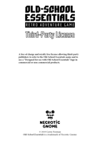 Old-School Essentials Third Party License