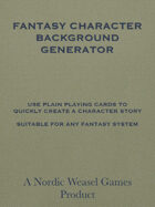 Card-driven Fantasy Character background generator