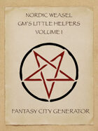 Nordic Weasel GMs Little Helper: Fantasy City Generator