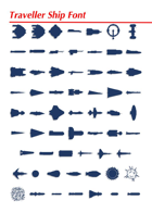 Traveller Ship Font