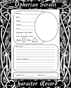 BoP: Opherian Scrolls Character Record