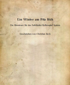 Abenteuer: Ein Winter am Pitz Rüh