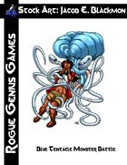 Stock Art: Blackmon Blue Tentacle Monster Battle