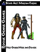 Stock Art: Curlee Half-ogres Male and Female