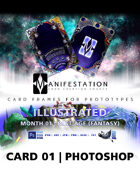 Card 01 - Illustrated (Past Age) Photoshop + Gimp | Card Game Design Template for Play-testing |