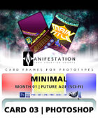 Card 03 - Minimal (Future Age) Photoshop + Gimp | Card Design Template for Prototyping |