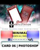 Card 06 - Minimal (Tarot) Photoshop + Gimp | Card Design Template for Prototyping |