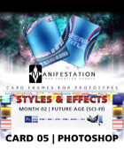 Card 05 - Styles & Effects (Future Age) Photoshop + Gimp | Card Design Border for Prototypes |