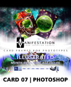 Card 07 - Illustrated (Future Age) Photoshop + Gimp | Card Game Design Template for Play-testing |