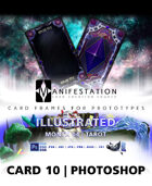 Card 10 - Illustrated (Tarot) Photoshop + Gimp | Card Game Design Template for Play-testing |