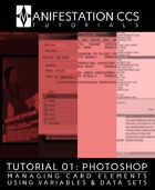 Photoshop Trading Card Game Design - TUTORIAL 01: Managing Card Elements Using Variables & Data Sets