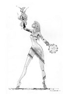 RPG Fantasy Character, Female, Elf Sorceress