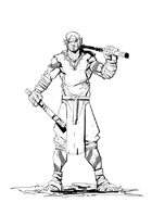 RPG Fantasy Character, Male, Eart Genasi Monk