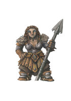 RPG Fantasy Character, Female, Dwarf Warrior