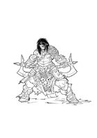 RPG Fantasy Character, Female, Human Barbarian
