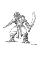 RPG fantasy Character, Male, Lionfolk Monk STL