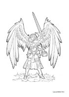RPG Fantasy Character, female, angelic warrior L
