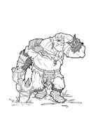 RPG fantasy creature, male, ogre L