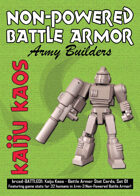Kaiju Kaos: Non-Powered Battle Armor Stat Cards, Set 01