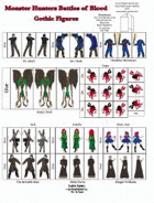 Monster Hunters, Gothic Horrors Faction Figure Flats
