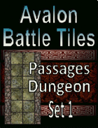 Avalon Battle Tiles, 15’ Dungeon Passages, Set 1 Style 1