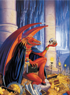 Larry Elmore's Demon Contemplating Man Poker Deck