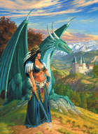 Larry Elmore's Last Dragon Mage Poker Deck