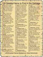 100 Detailed Items to Find in the Garbage