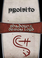 Shadow of the Demon Lord: Carte Magia PROIBITO