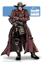 Character Cache - Katame Cybernetic Samurai Gunslinger