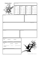 Timeless : Creatures - Creature Sheet