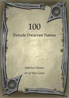 100 Female Dwarven Names