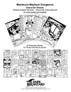 1st Edition Style Fantasy Character Sheets 27 Pack