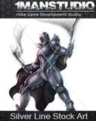 Stock Art - Black Cyber Knight / Science-Fantasy