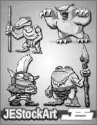 JeStockArt - Fantasy - Cute Miniature Common Dungeon Monsters - GNB