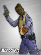 JEStockArt - Modern - Injured Policewoman - CNB