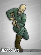 JEStockArt - Modern - Defensive Janitor with Broom Spear - CNB